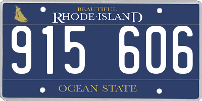 RI license plate 915606