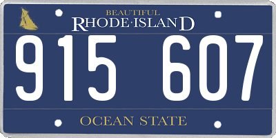 RI license plate 915607
