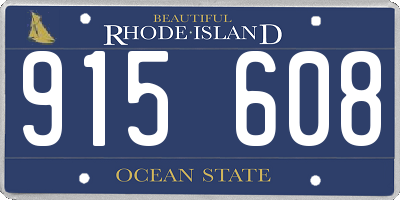RI license plate 915608