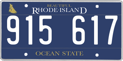 RI license plate 915617