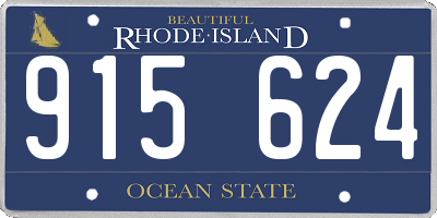 RI license plate 915624