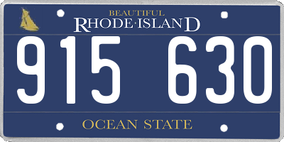 RI license plate 915630