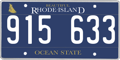 RI license plate 915633