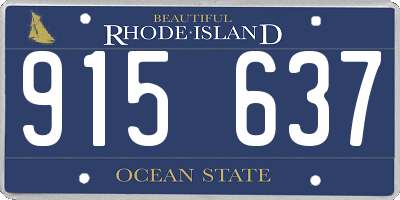 RI license plate 915637