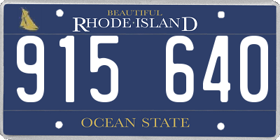 RI license plate 915640