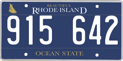RI license plate 915642