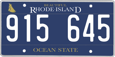 RI license plate 915645
