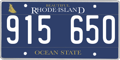 RI license plate 915650