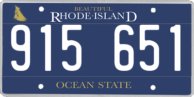 RI license plate 915651