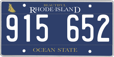 RI license plate 915652