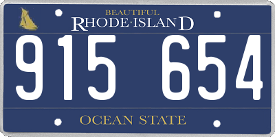 RI license plate 915654