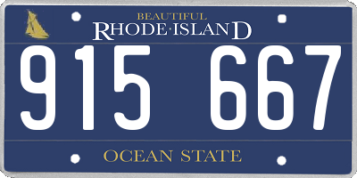 RI license plate 915667