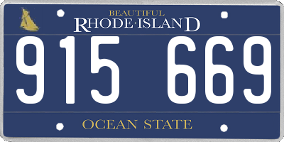 RI license plate 915669