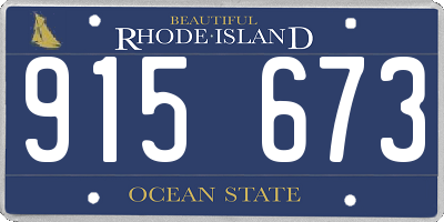 RI license plate 915673