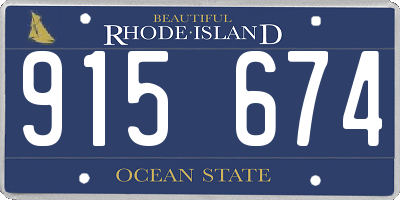 RI license plate 915674