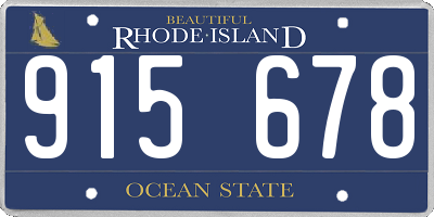 RI license plate 915678