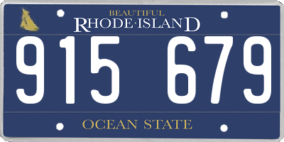 RI license plate 915679