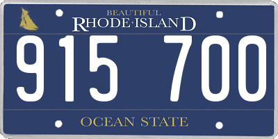 RI license plate 915700