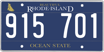 RI license plate 915701