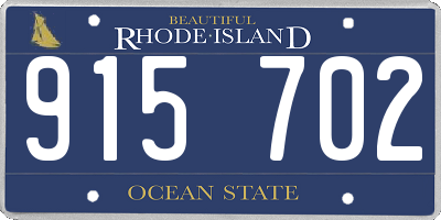 RI license plate 915702