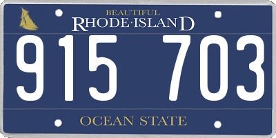 RI license plate 915703