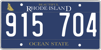 RI license plate 915704