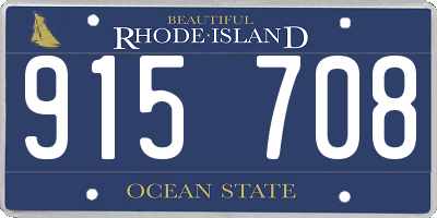 RI license plate 915708