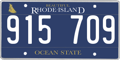 RI license plate 915709
