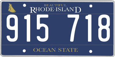 RI license plate 915718