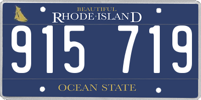 RI license plate 915719