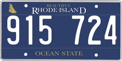 RI license plate 915724