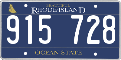 RI license plate 915728