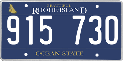 RI license plate 915730