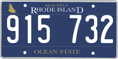 RI license plate 915732