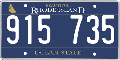 RI license plate 915735