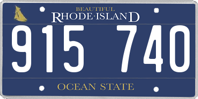 RI license plate 915740