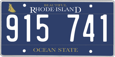 RI license plate 915741