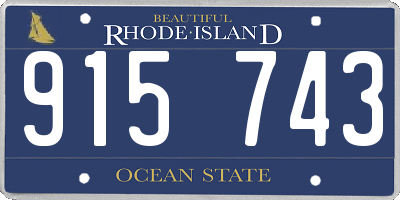 RI license plate 915743