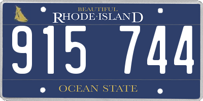 RI license plate 915744