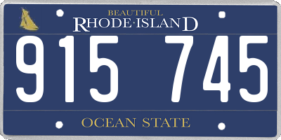 RI license plate 915745