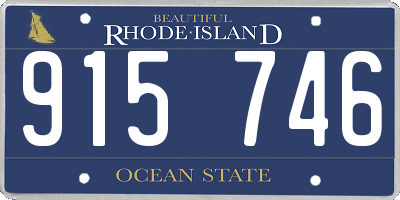 RI license plate 915746