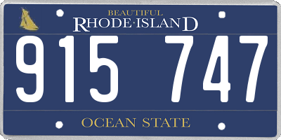 RI license plate 915747