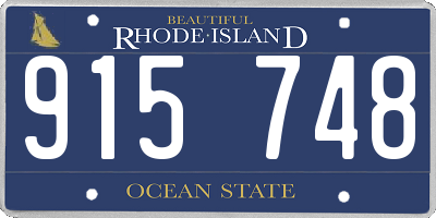 RI license plate 915748