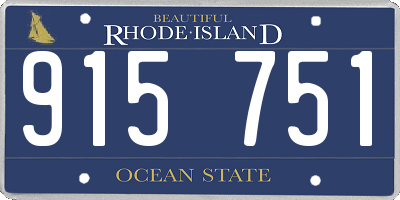 RI license plate 915751