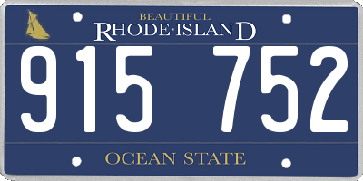 RI license plate 915752