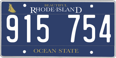 RI license plate 915754