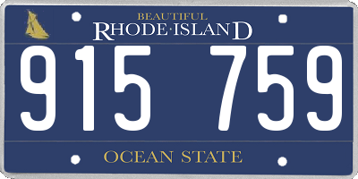 RI license plate 915759