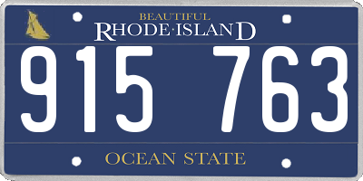 RI license plate 915763