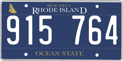 RI license plate 915764
