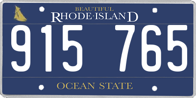 RI license plate 915765